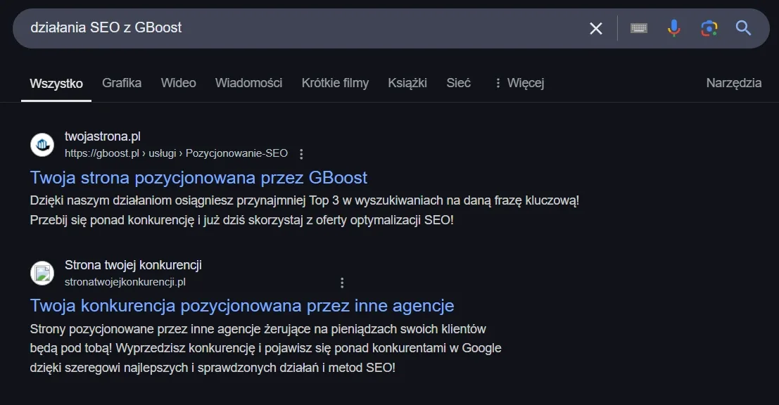 Grafika z działaniem SEO w praktyce